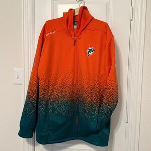 Miami Dolphins 🐬 Hoodie XXXL Reebok NFL On Field Full Zip Jacket AFC East